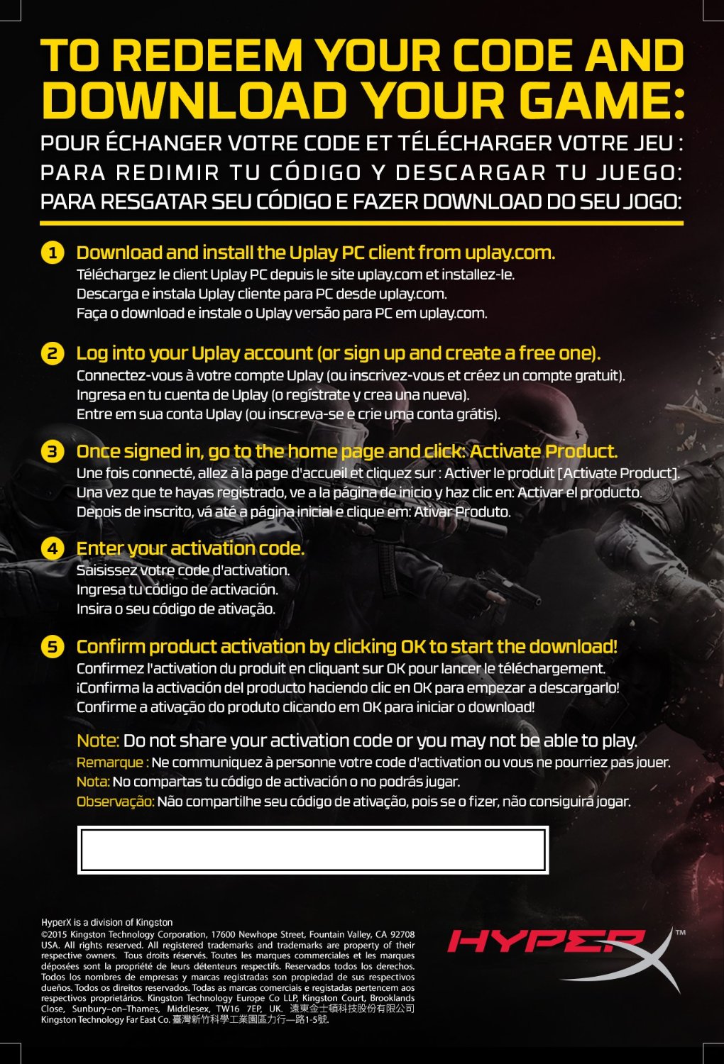 Rainbow Six Siege Free Download Code For Pc